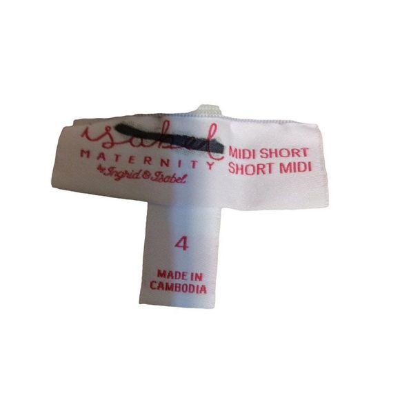 ISABEL Side Panels Short  4 Cream Cotton/Polyester/Spandex - Picture 3 of 4